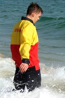 Lifeguard in Jeans and Anorak
