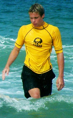 lycra swim shirt yellow