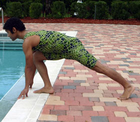 Lycra shorty unitard