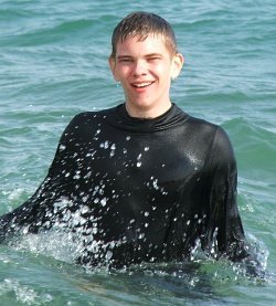 swimming in pullover base layer swim shirt